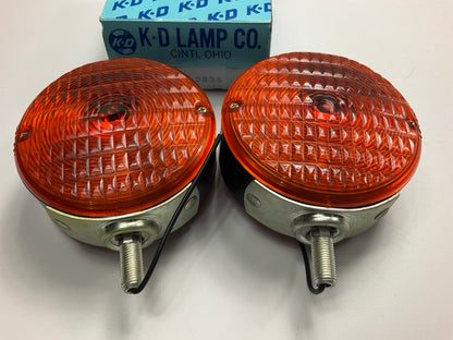 (2) KD KD-753 Pedestal Mount School Bus Stop Turn Signal Light Lamps, 4-1/4'' RED