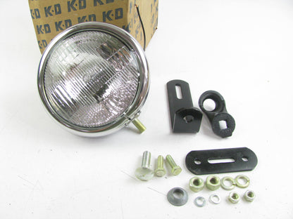 NEW KD Lamps 866-6301 Black / Chrome Fog, Auxiliary, Work Light W/ Brackets
