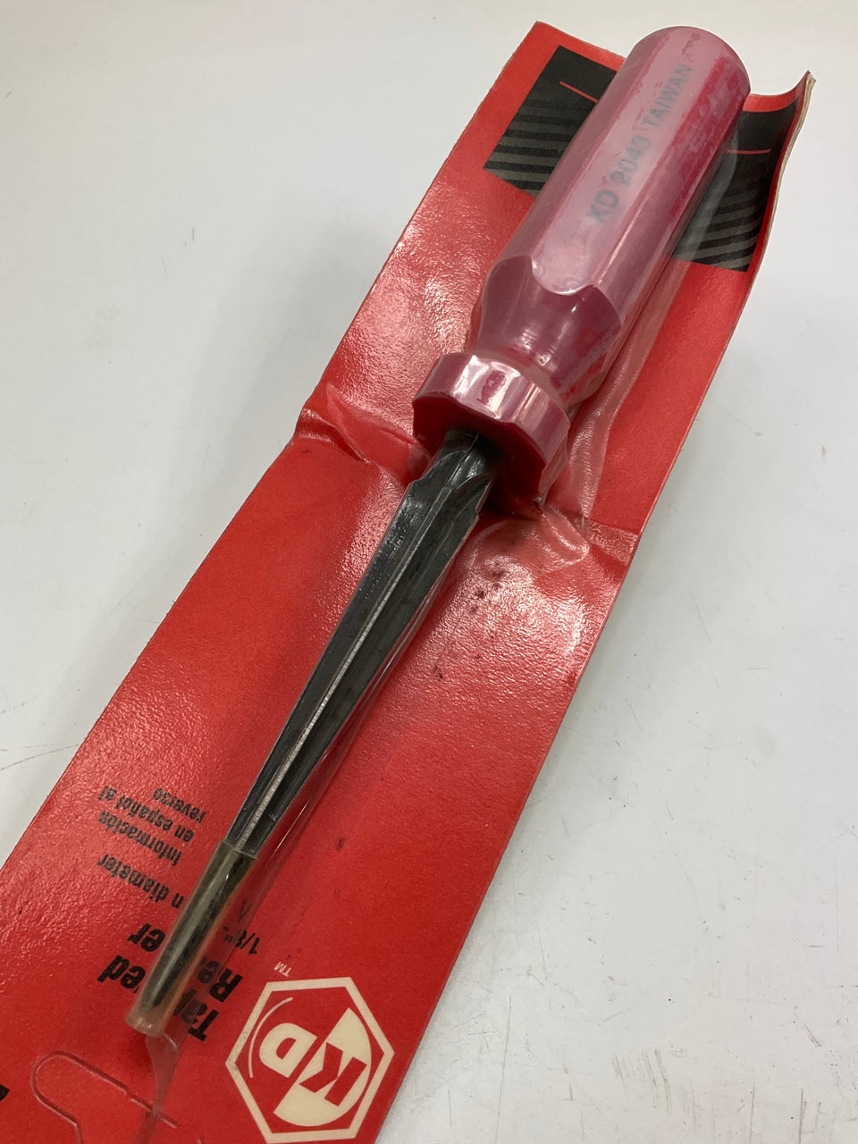 KD Tools 2043 Tapered Reamer W/ Hard Red Handle,  1/8''-1/2'' Diameter