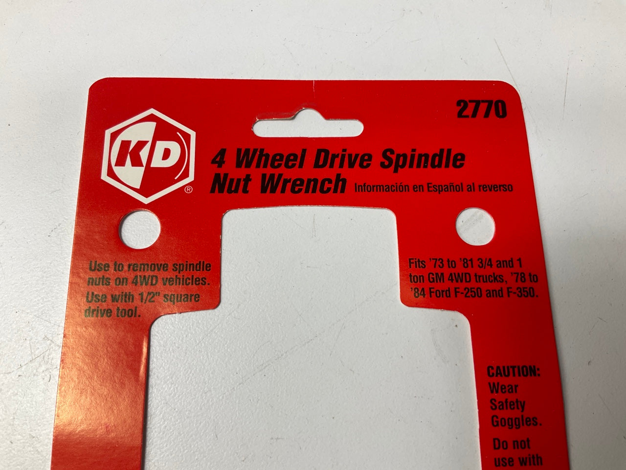 KD Tools 2770 6-Lug GM & Ford 4 Wheel Drive 4WD Spindle Nut Wrench 1/2'' Drive
