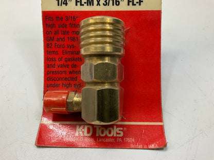 KD Tools 3226 A/C Quick Disconnect Fitting Adapter, 1/4'' FL-M X 3/16'' FL-F