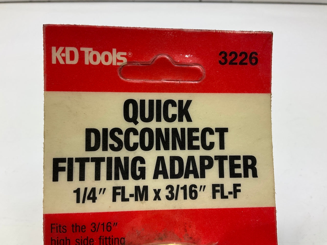 KD Tools 3226 A/C Quick Disconnect Fitting Adapter, 1/4'' FL-M X 3/16'' FL-F