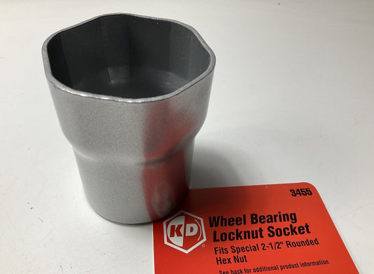 KD Tools 3455 2-1/2'' Round Hex Wheel Bearing Lock Nut Socket 1/2'' Drive, USA