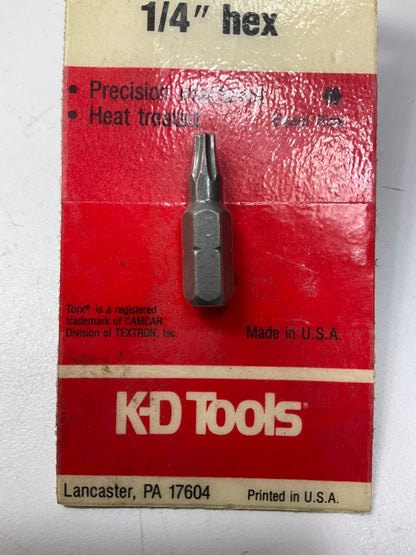 KD Tools 411015C T15 TORX Insert Bit, 1/4'' Hex - MADE IN USA