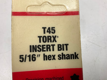 Kd Tools 411145C T45 TORX Insert Bit, 5/16'' Hex Shank, Made In USA