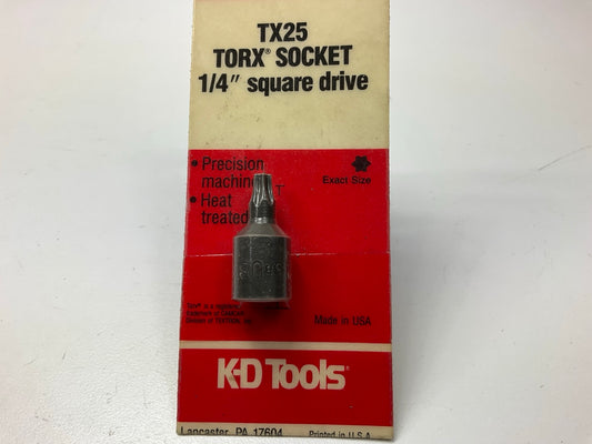 KD Tools 411425C TX25 TORX Socket, 1/4'' Square Drive - MADE IN USA