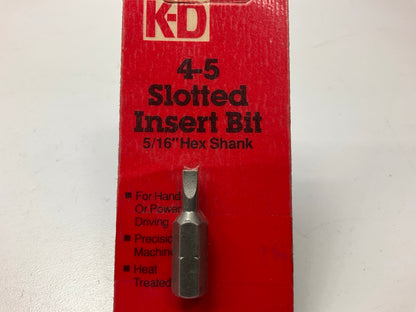 KD Tools 412405 4-5 Slotted Insert Bit, 5/16'' Hex Shank - MADE IN USA