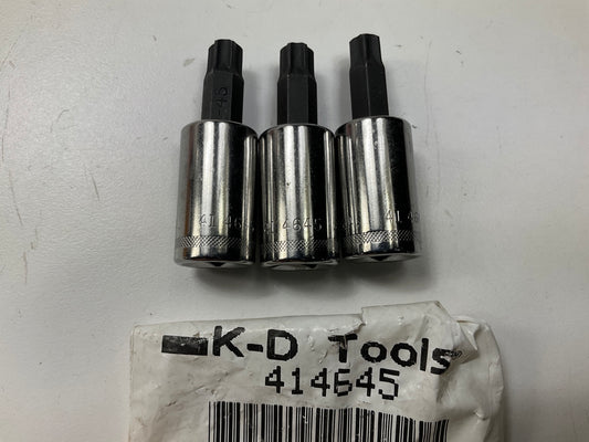 KD 414645 T45 Torx Bit Socket 3/8'' Drive - Pack Of 3 Bits