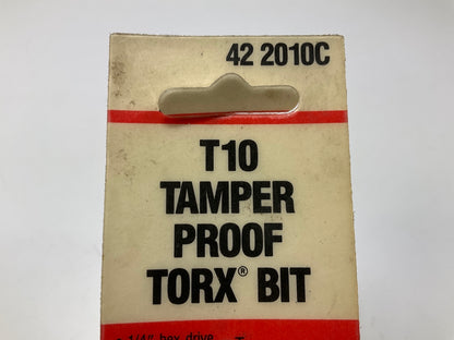 KD Tools 422010C T10 Tamper Proof Torx Bit, 1/4'' Hex Drive - MADE IN USA