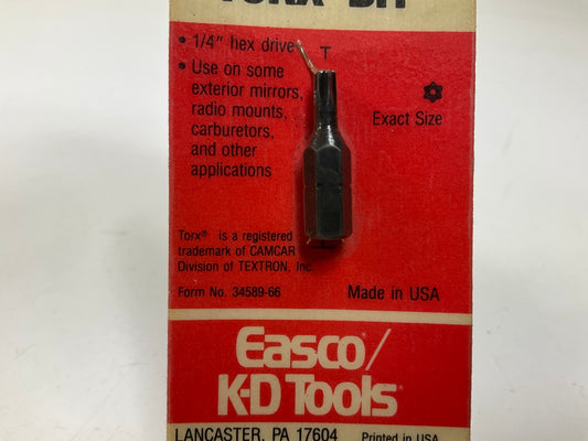 KD Tools 422015C T15 Tamper Proof Torx Bit, 1/4'' Hex - MADE IN USA