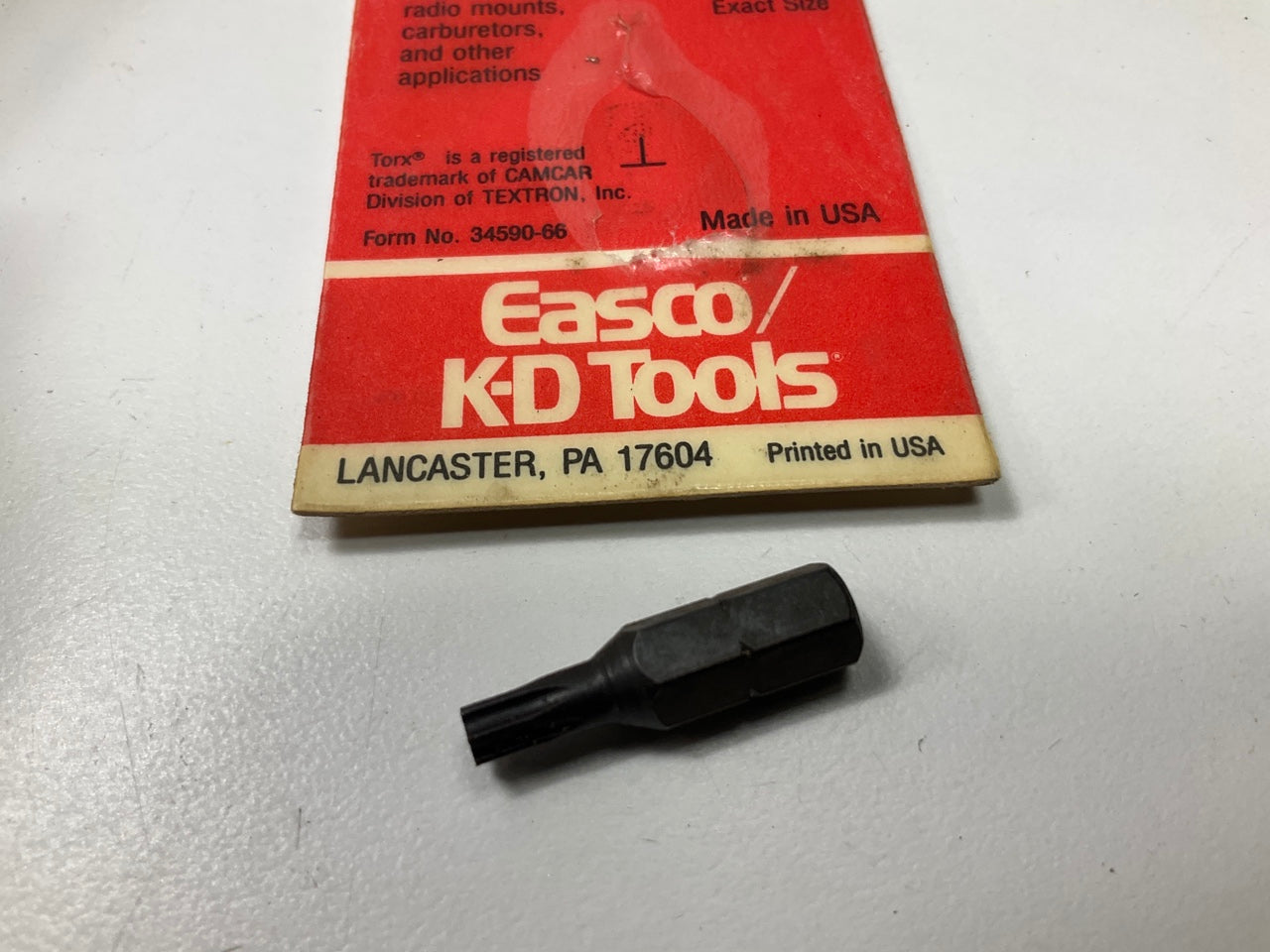 KD Tools 422020C T20 Tamper Proof Torx Bit, 1/4'' Hex - MADE IN USA