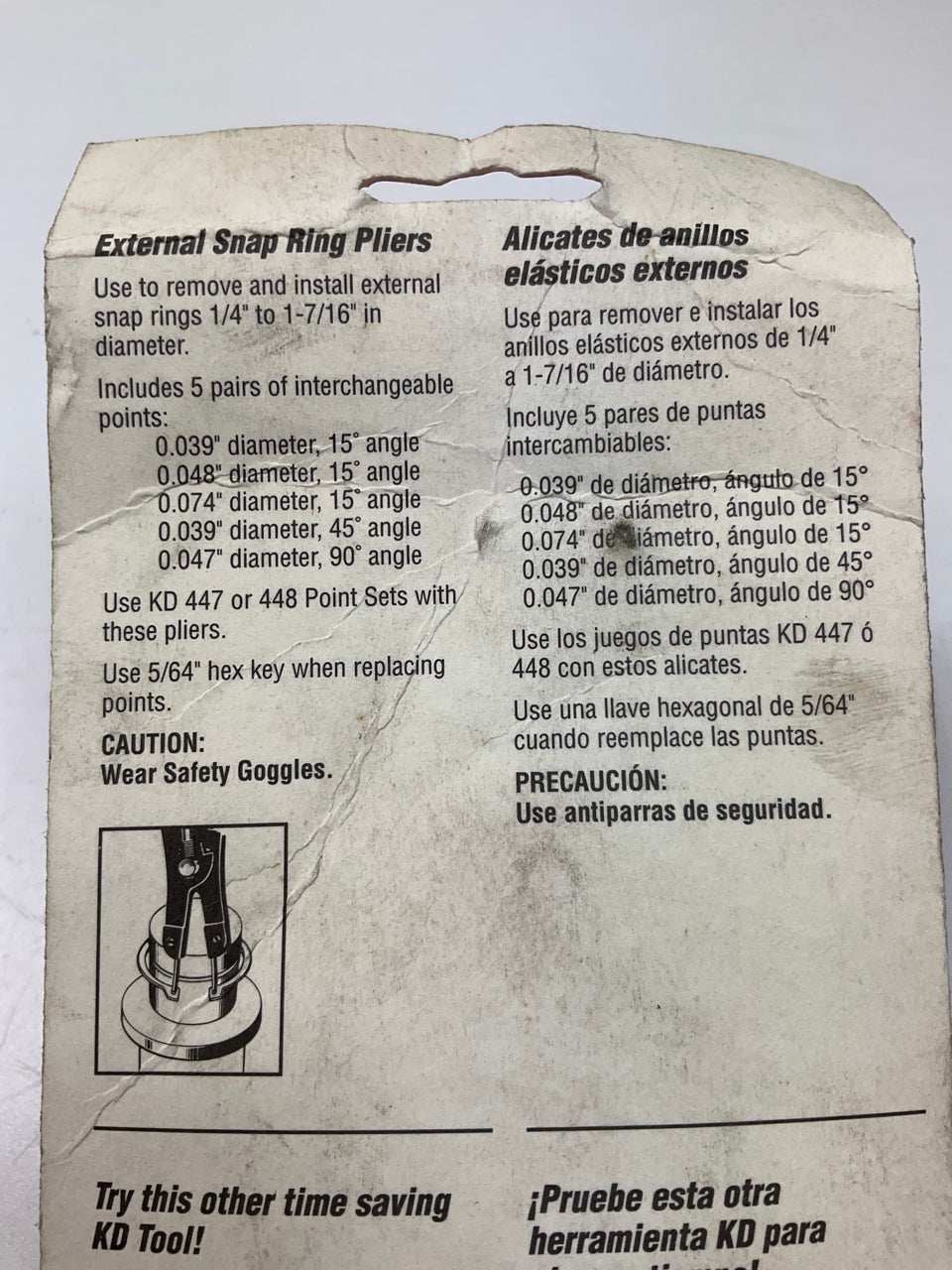 KD Tools 446 External Snap Ring Pliers Set - Made In USA