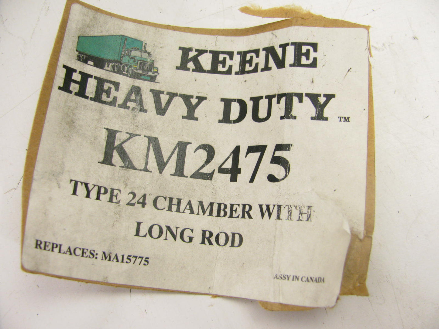 Keene KM2475 Type 24 Spring Brake Champer W/ Long Rod - Replaces Haldex MA15775