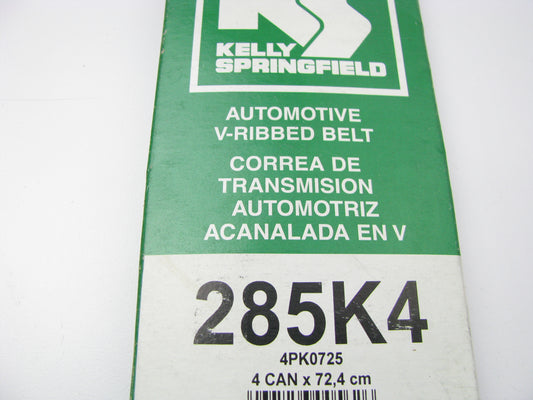 Kelly-springfield 285K4 Serpentine Belt - 0.56'' X 29.25'' - 4 Ribs