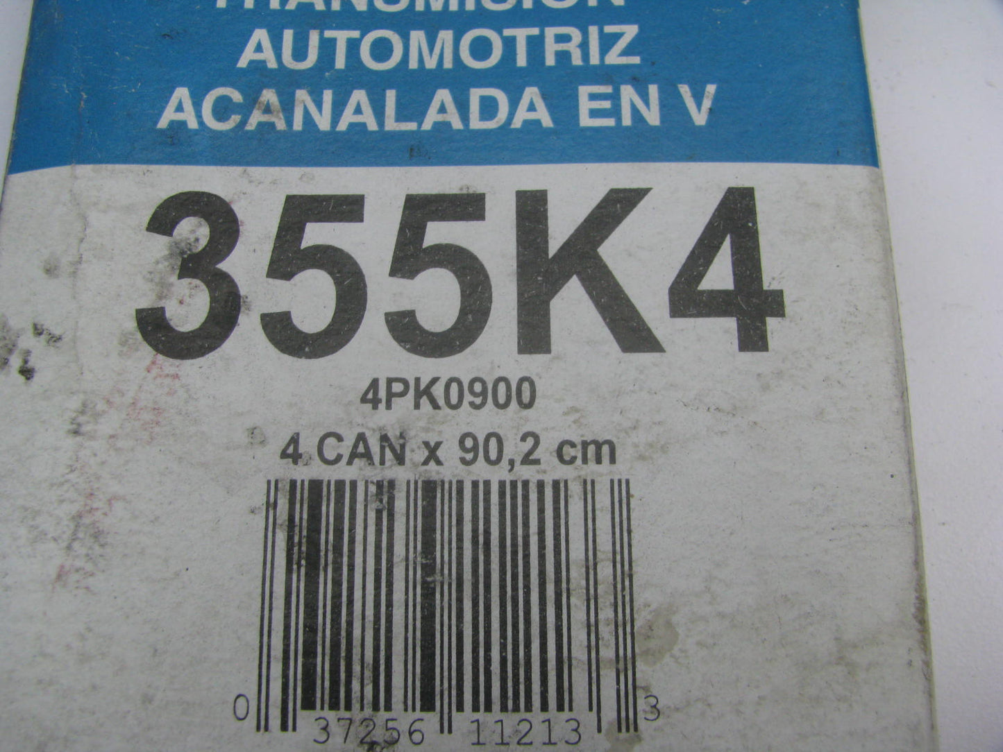 Kelly-springfield 355K4 Serpentine Belt - 0.54'' X 35.50'' - 4 Ribs