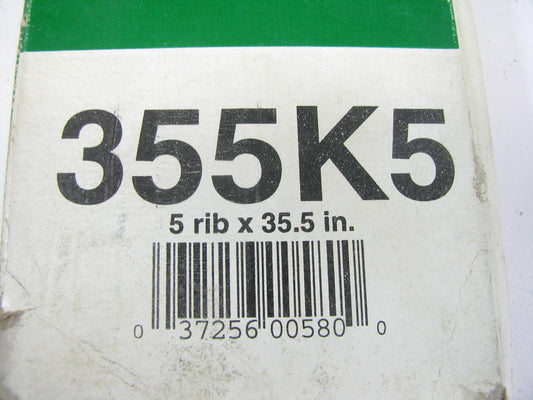 Kelly-springfield 355K5 Serpentine Belt - 0.69'' X 36.00'' - 5 Ribs