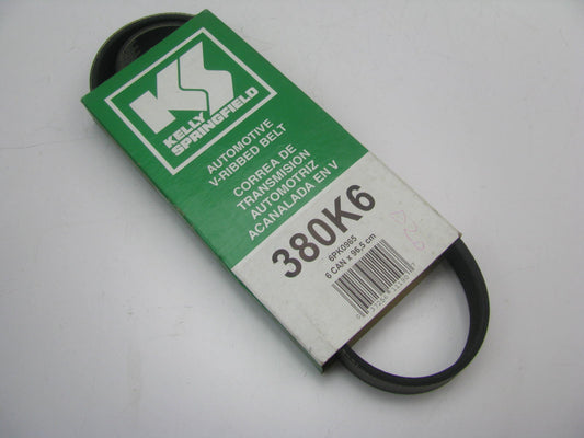 Kelly-springfield 380K6 Serpentine Belt - 0.84'' X 33.00'' - 6 Ribs