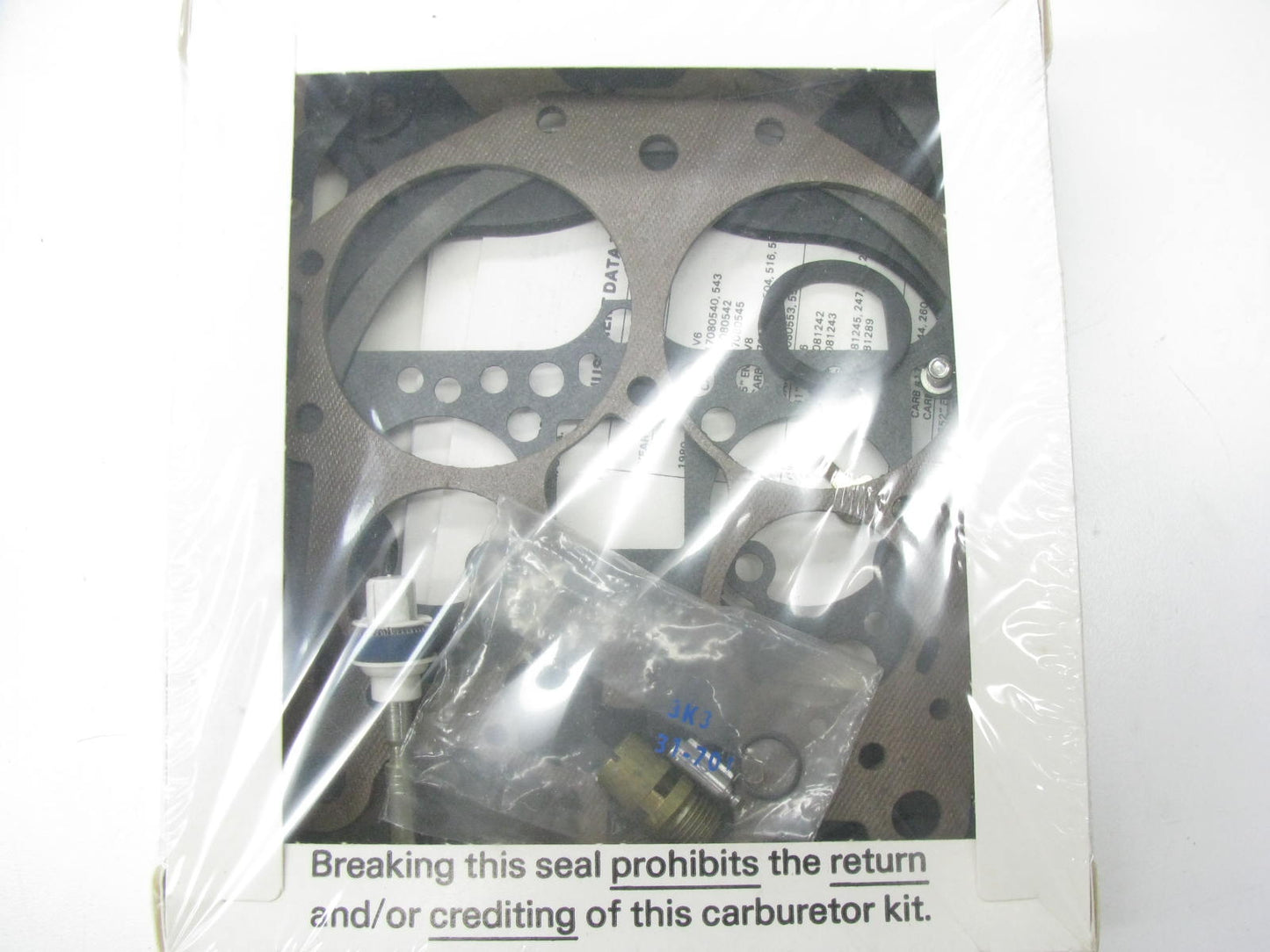 Kemparts 151023 Carburetor Rebuild Kit For 1985-1989 Chrysler Rochester E4ME