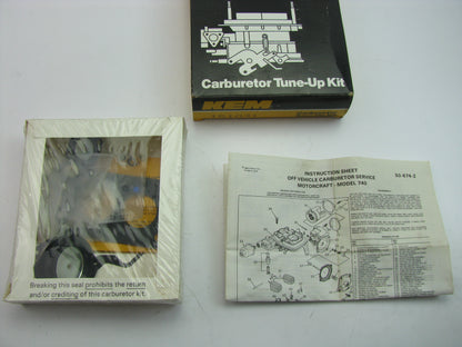 Kemparts 151031 Carburetor Rebuild Kit for 1985-1986 Ford Motorcraft 740