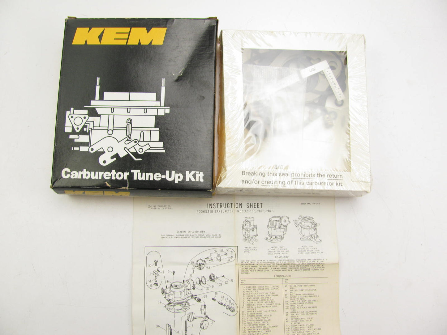 Kemparts 15323B Carburetor Rebuild Kit for 1965-1968 Rochester B/BC/BV