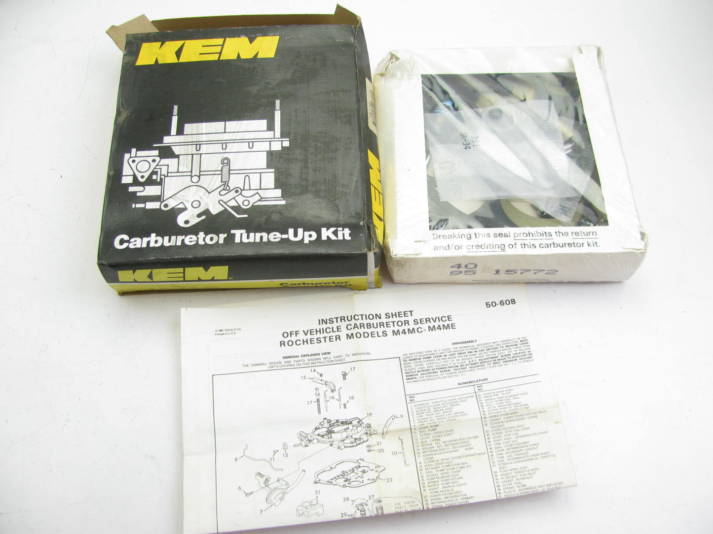 Kemparts 15772 Carburetor Rebuild Kit For 1980 GM Rochester M4ME
