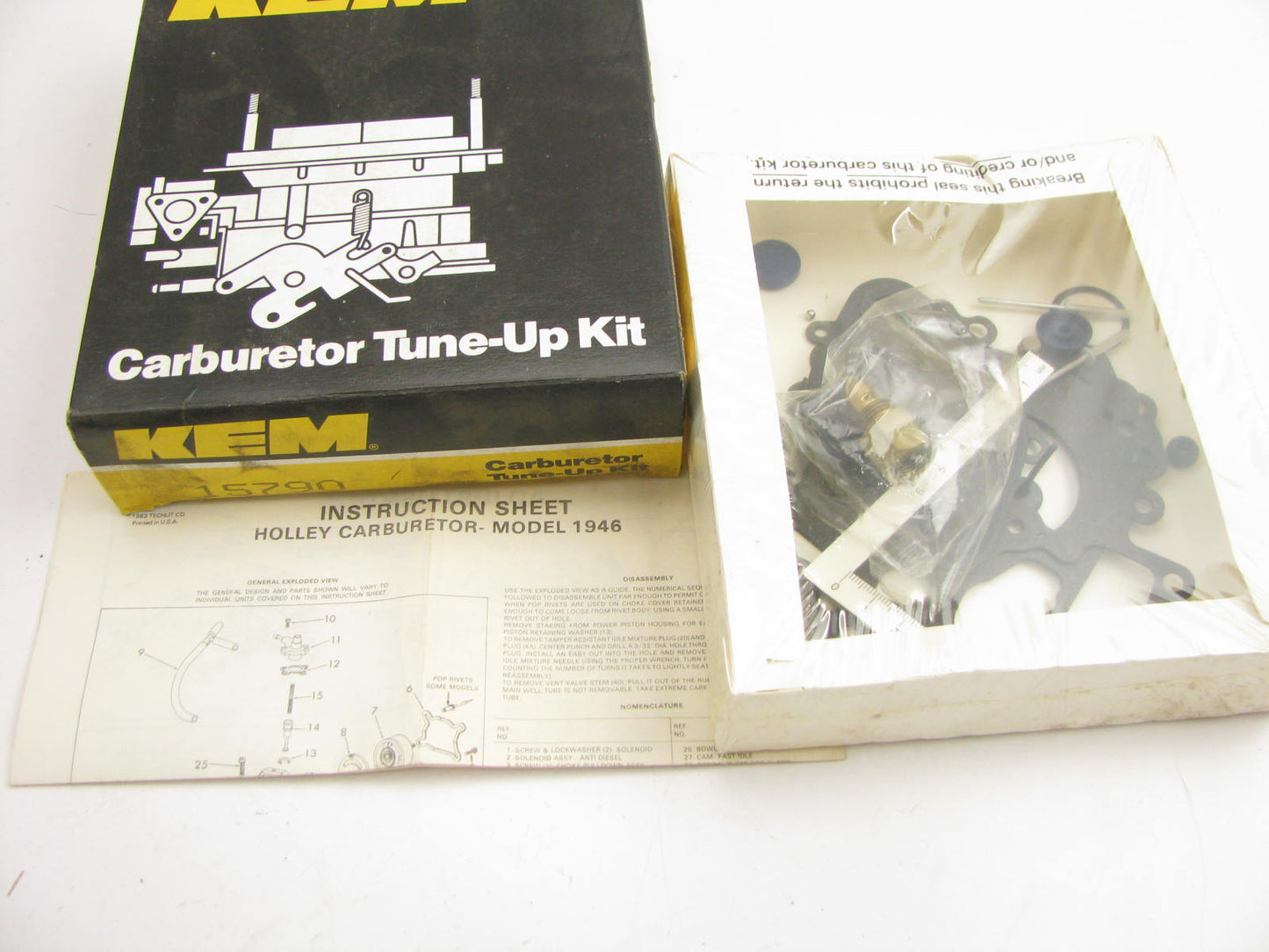 Kemparts 15790 Carburetor Rebuild Kit For 1980-1983 Ford Holley 1-BBL 1946