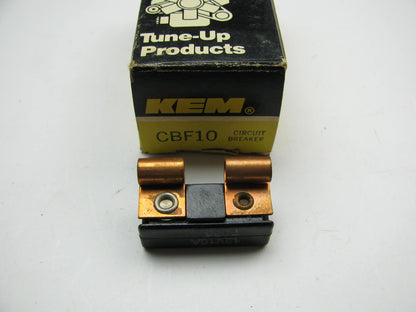 Vintage Kemparts CBF10 Glass Fuse Clip Circuit Breaker, 10 Amp
