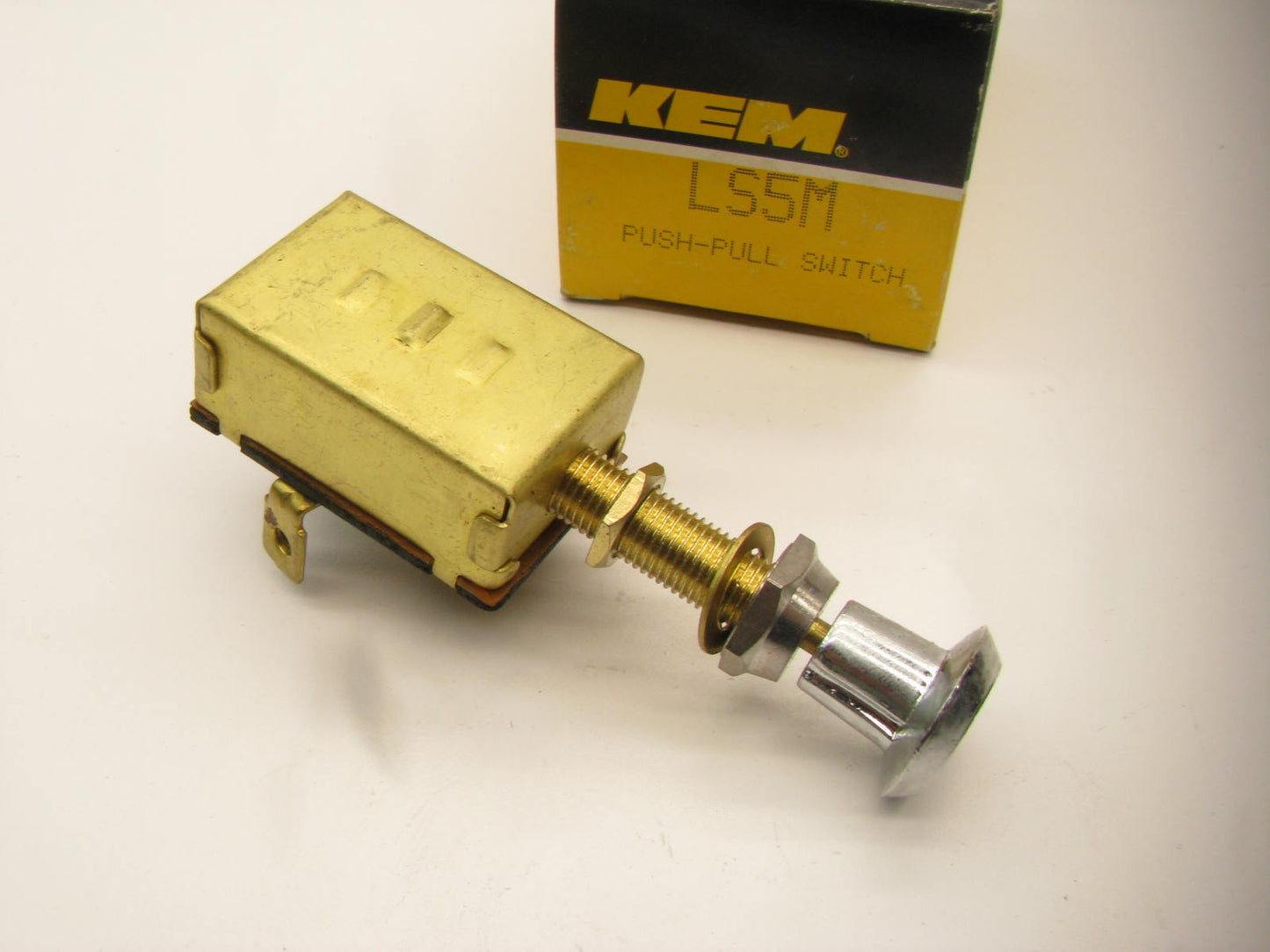 Kemparts LS5M Heavy Duty Brass Push - Pull Switch, 4-terminal (3-position)