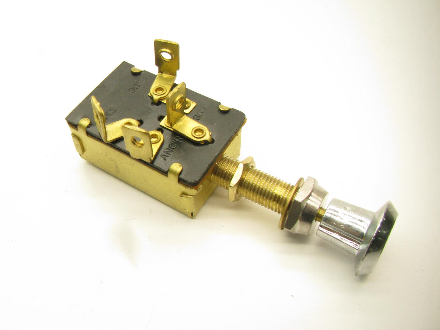 Kemparts LS5M Heavy Duty Brass Push - Pull Switch, 4-terminal (3-position)
