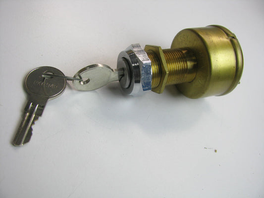 Kemparts UL2M Universal Brass 3-terminal Ignition Switch W/ 2 Keys