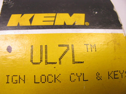 Ignition Lock Cylinder-and Keys Kemparts UL7L