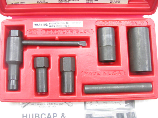 Ken-tool 30170 9Piece Professional Mechanic Hubcap & Wheel Lock Removal Tool Kit