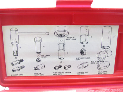 Ken-tool 30170 9Piece Professional Mechanic Hubcap & Wheel Lock Removal Tool Kit
