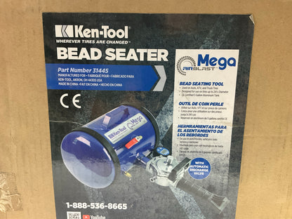 KenTool 31445 DLX Mega Airblast 5 Gal Bead Seater For Tires Up To 24.5'' Diameter