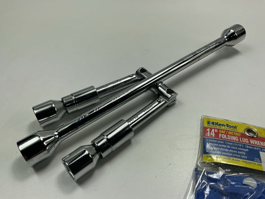 Ken Tool 35633 Folding Chrome Plated Passenger Car 4 Way Lug Wrench