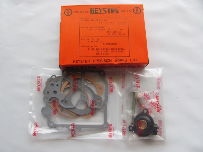 Keyster EK11-03129AD Aisan 2 Bbl Carburetor Rebuild Kit  For 1973-1980 Corolla