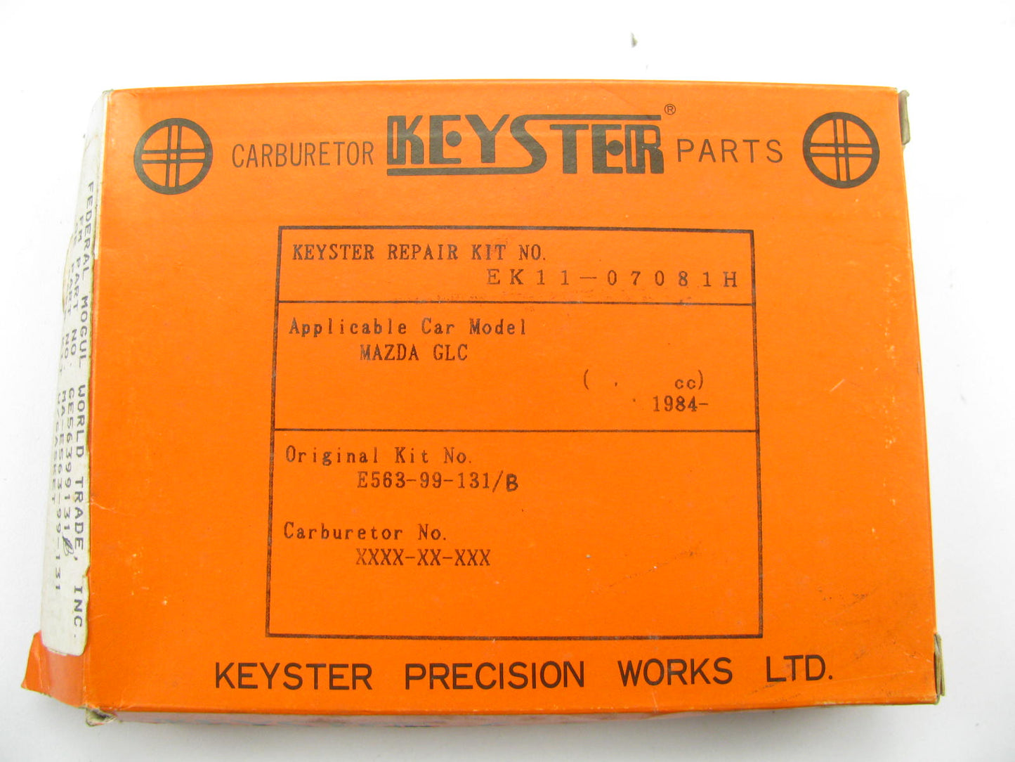 Keyster EK1107081H Carburetor Rebuild Kit For 1984 Mazda GLC 1.5L-L4