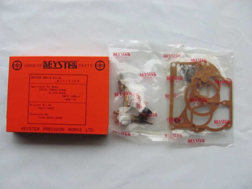 Keyster K11-216A AISAN Carburetor Rebuild Kit  For 1970-1971 Toyota Pickup
