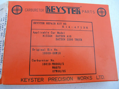 Keyster K14-4713H Carburetor Rebuild Kit For 1981-1983 Datsun 720 Pickup