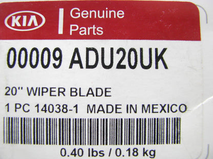 NEW - 00009ADU20UK Right Passenger Side 20'' Windshield Wiper Blade OEM For Kia