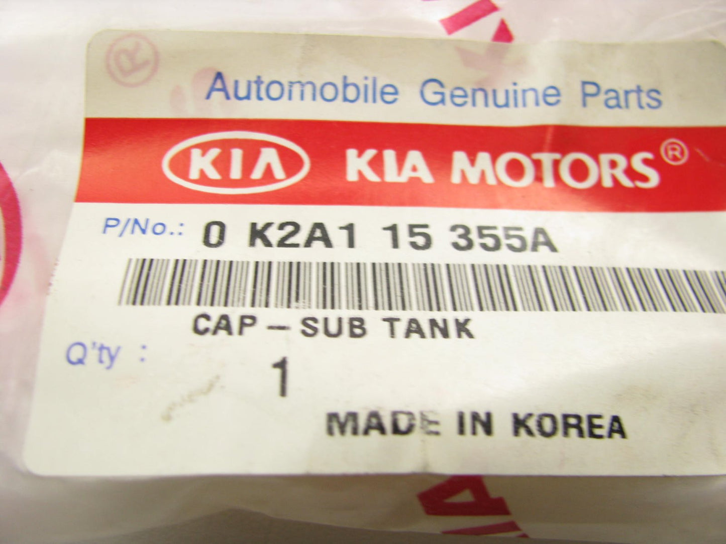 New Genuine Engine Coolant Reservoir Tank Bottle Cap OEM For Kia 0K2A115355A