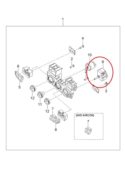 NEW OEM A/C Heater Control Knob Mode Switch For 2000-02 Kia Sportage 0K07061C21