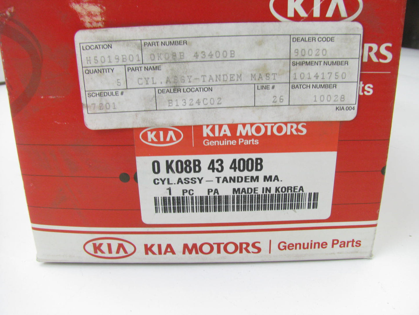 NEW OEM Brake Master Cylinder 0K08B43400B Genuine For 1999-2002 Kia Sportage
