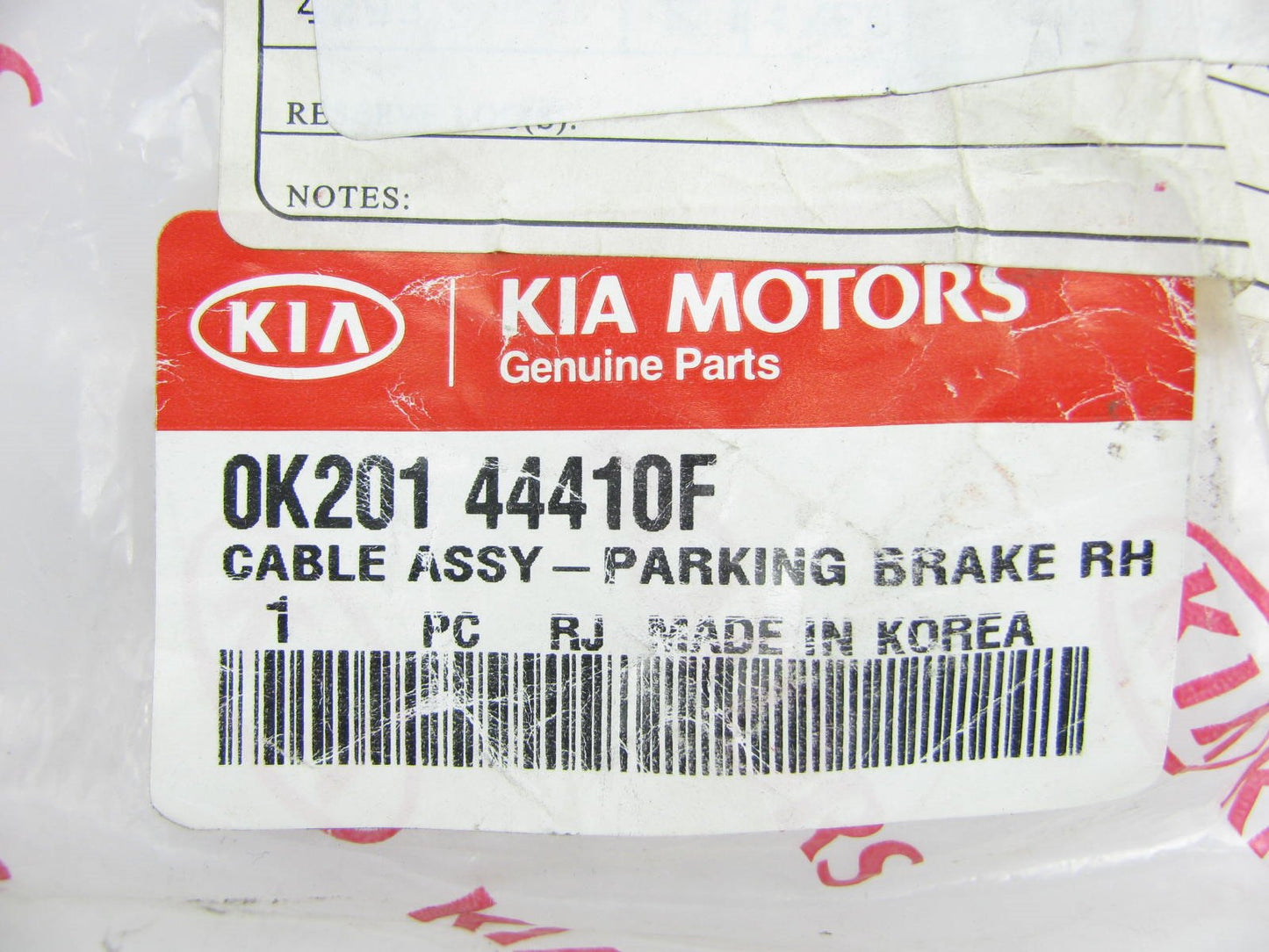 NEW GENUINE OEM For 1995 KIA Sephia Rear Right Parking Brake Cable 0K20144410F