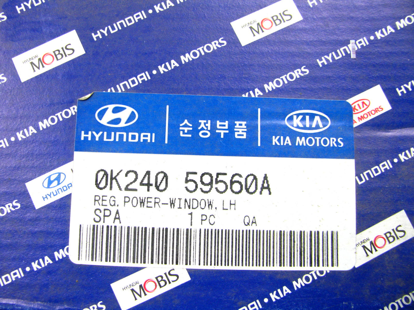 NEW - OEM 0K24059560A Front Left Manual Window Regulator For 95-97 Kia Sephia