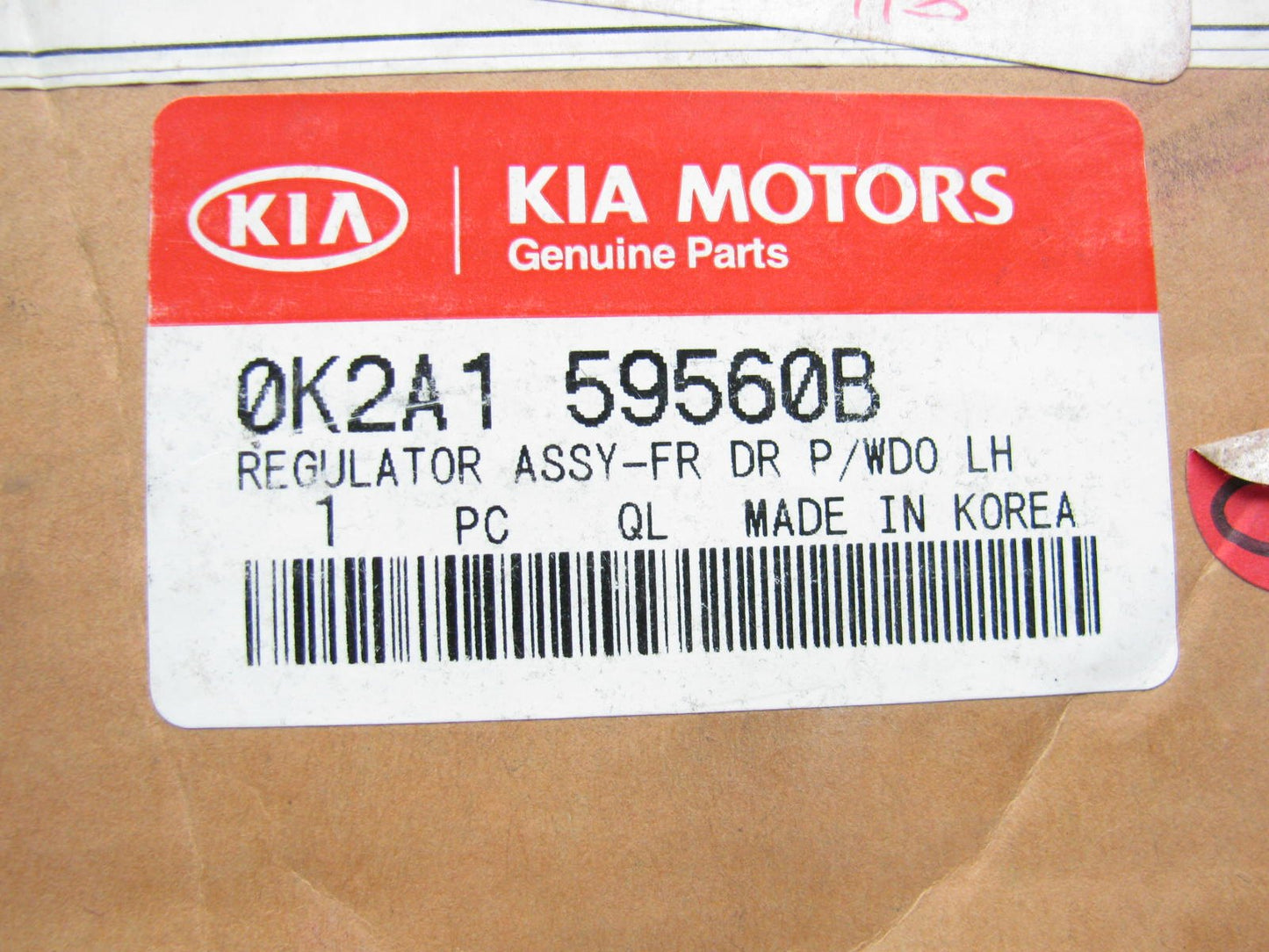 NEW - OEM Front Window Regulator Left Driver For 2000-04 Kia Spectra 0K2A159560B