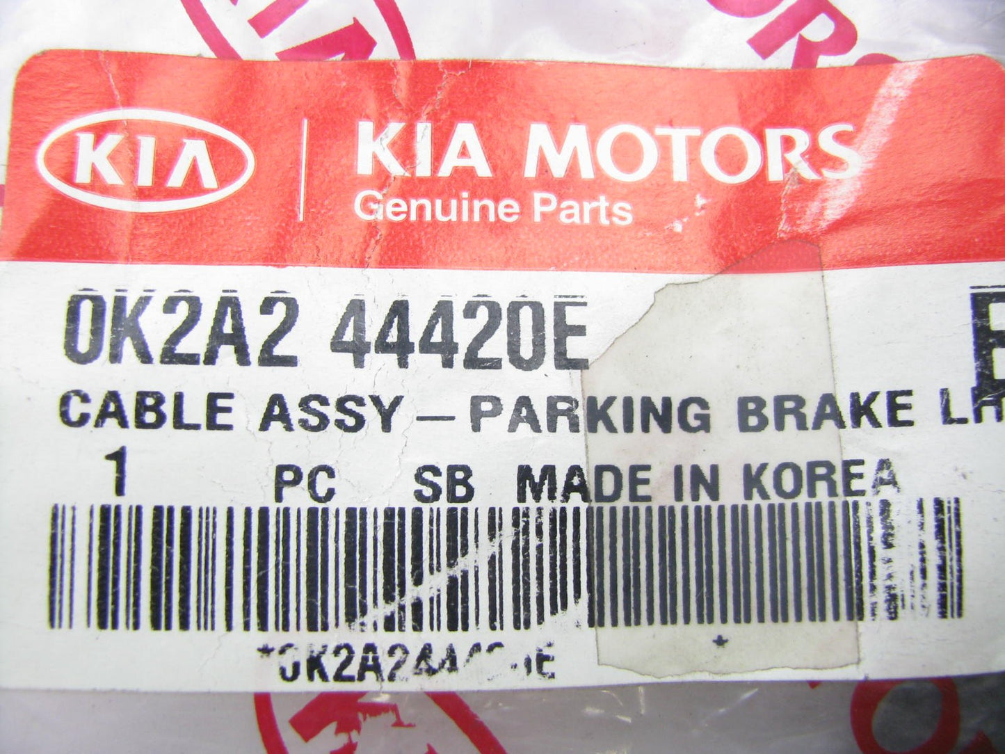New GENUINE OEM Rear Left Side Parking Brake Cable 98-01 Sephia, 00-04 Spectra
