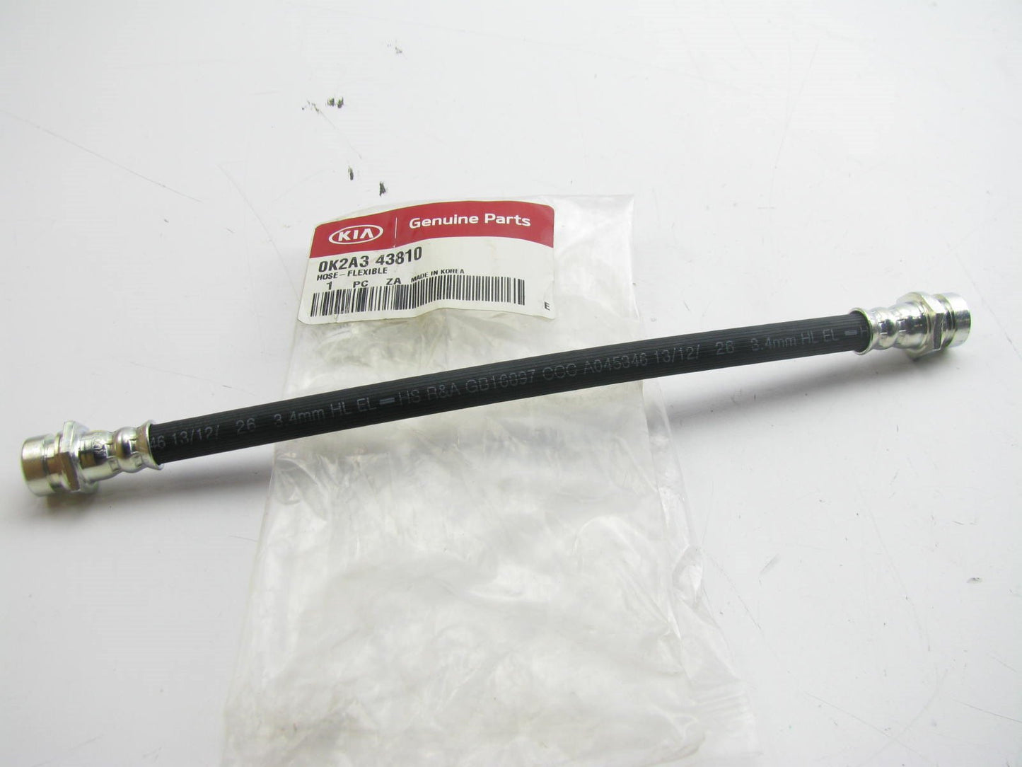 New Genuine Rear Brake Hose OEM For Kia W/O ABS 0K2A343810