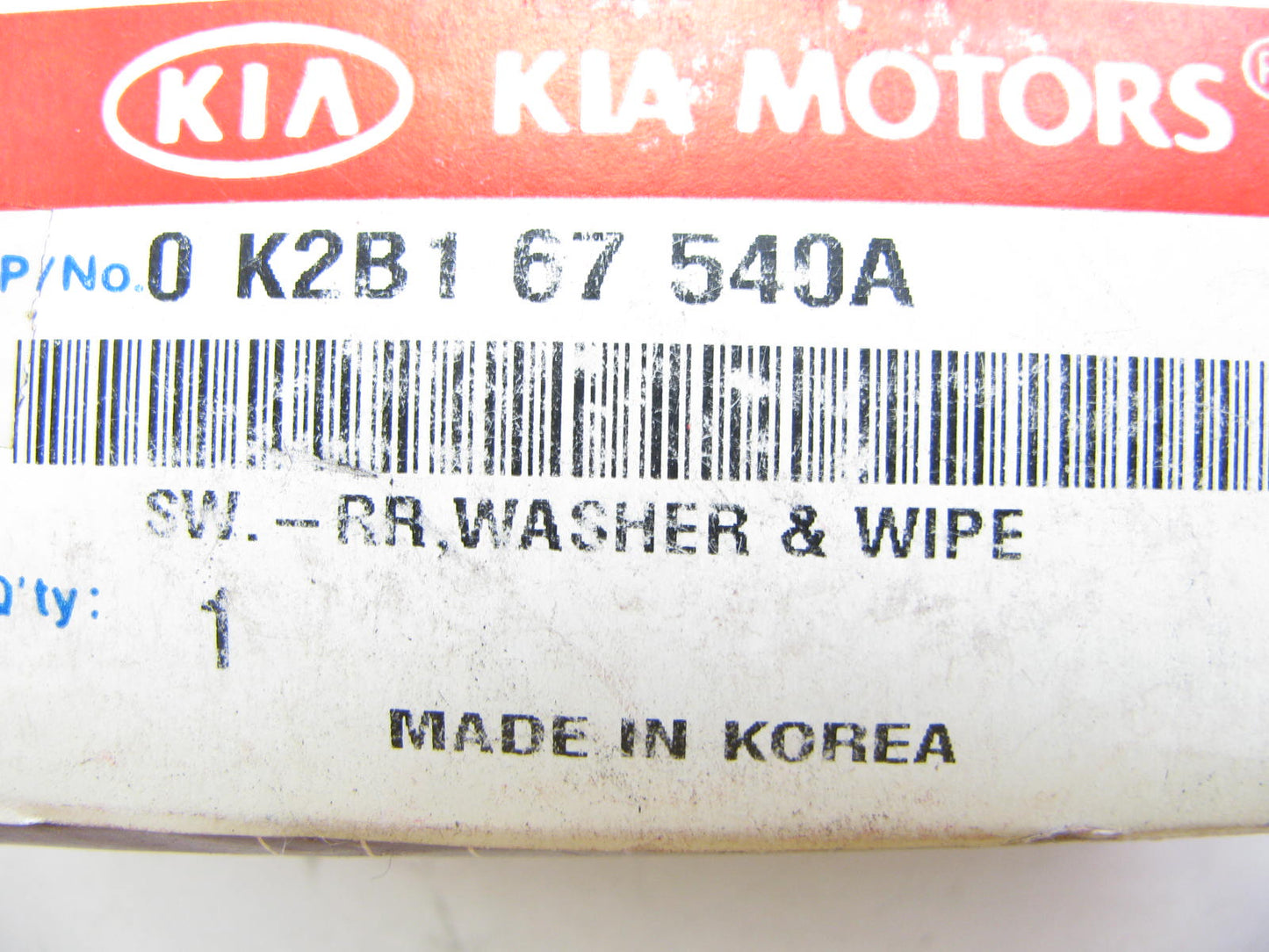 NEW - OEM 0K2B167540A Rear Window Wiper Switch For 2004-2004 Kia Spectra