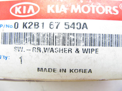 NEW - OEM 0K2B167540A Rear Window Wiper Switch For 2004-2004 Kia Spectra
